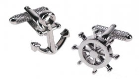 Cufflinks - Anchor & Wheel